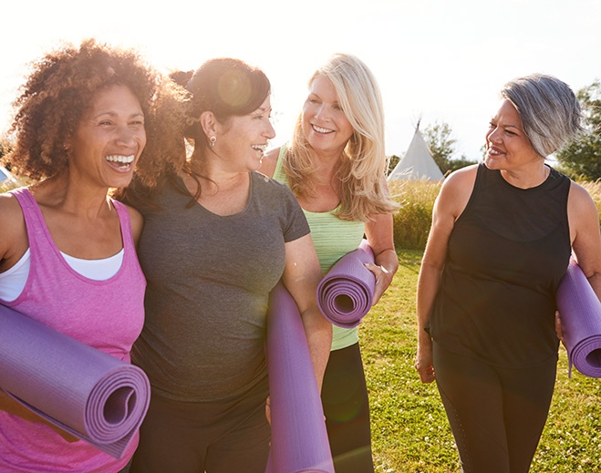4 Women after workout
