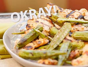 Okra-Recipe-300x230 Grilled Lemon-Garlic Chicken with Grilled Okra